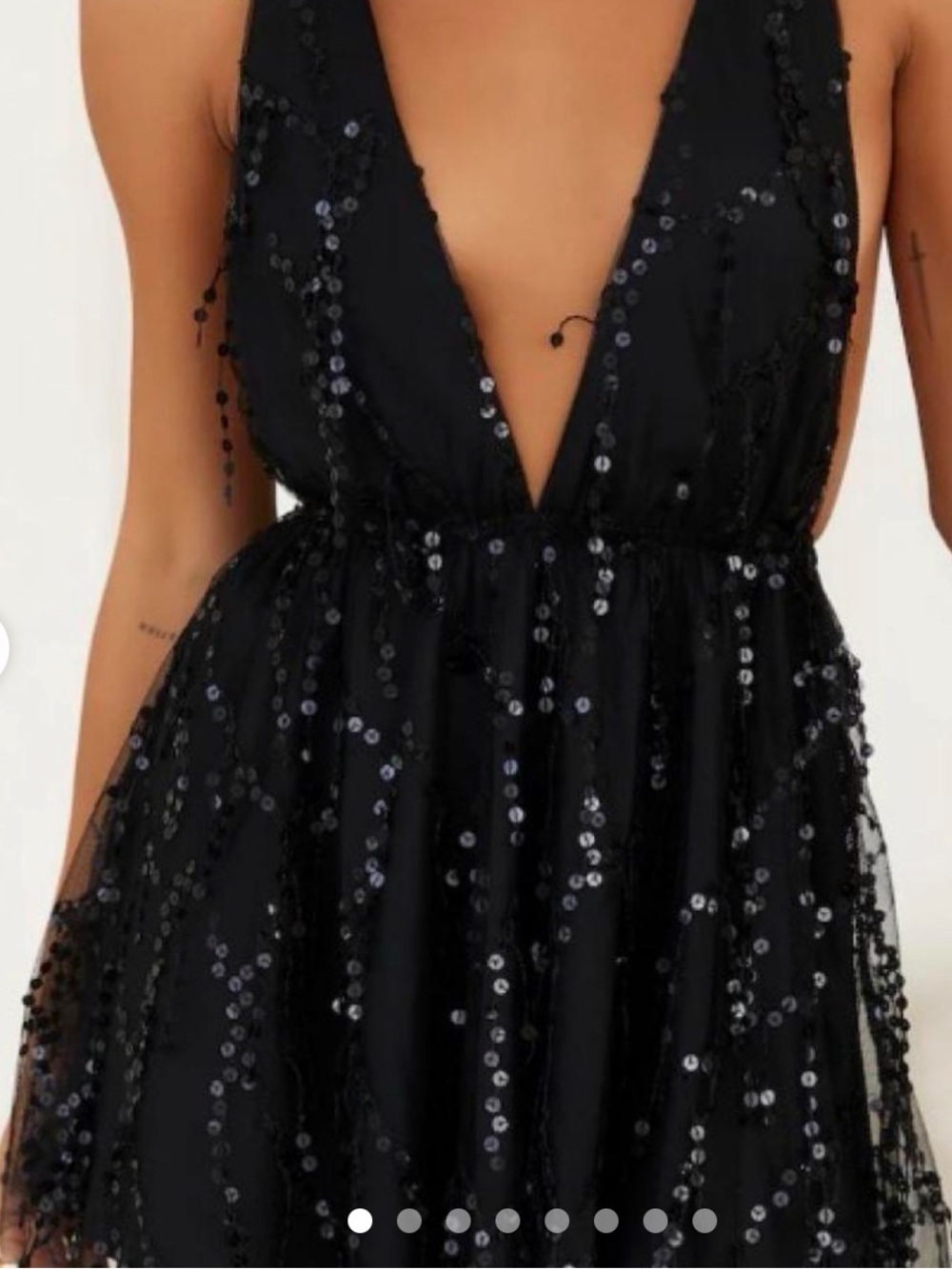 Hello Molly Sequin Mini Dress Black Size 6 Like New